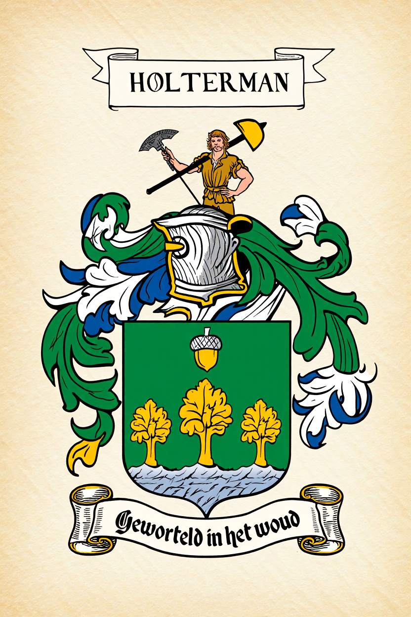 Familiewapen van de achternaam HOLTERMAN