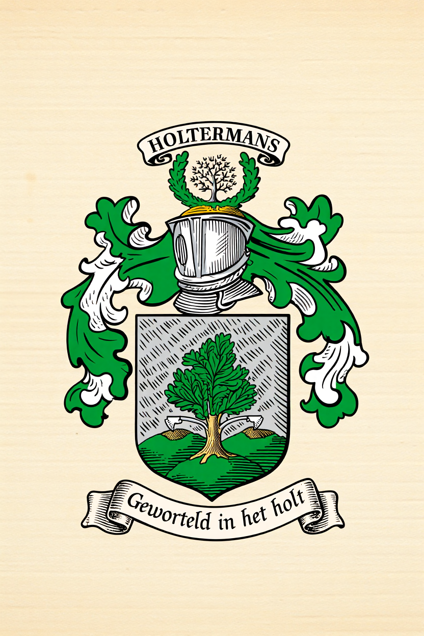 Familiewapen van de achternaam HOLTERMANS (vergrendeld)