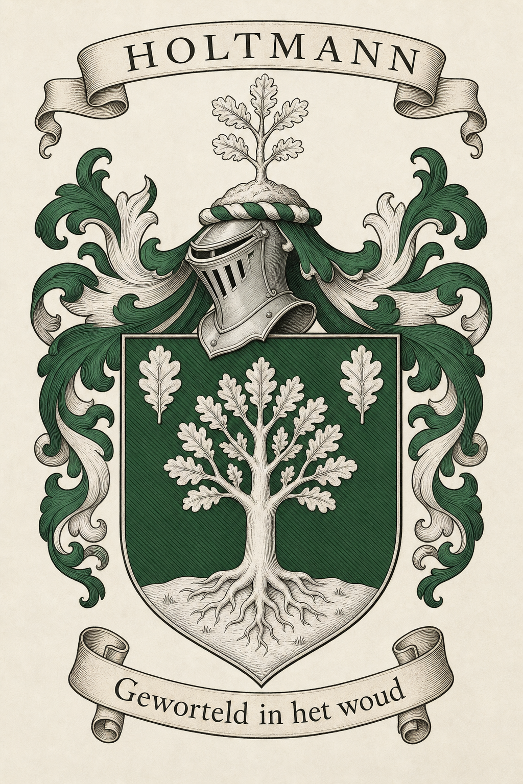 Familiewapen van de achternaam HOLTMANN (vergrendeld)