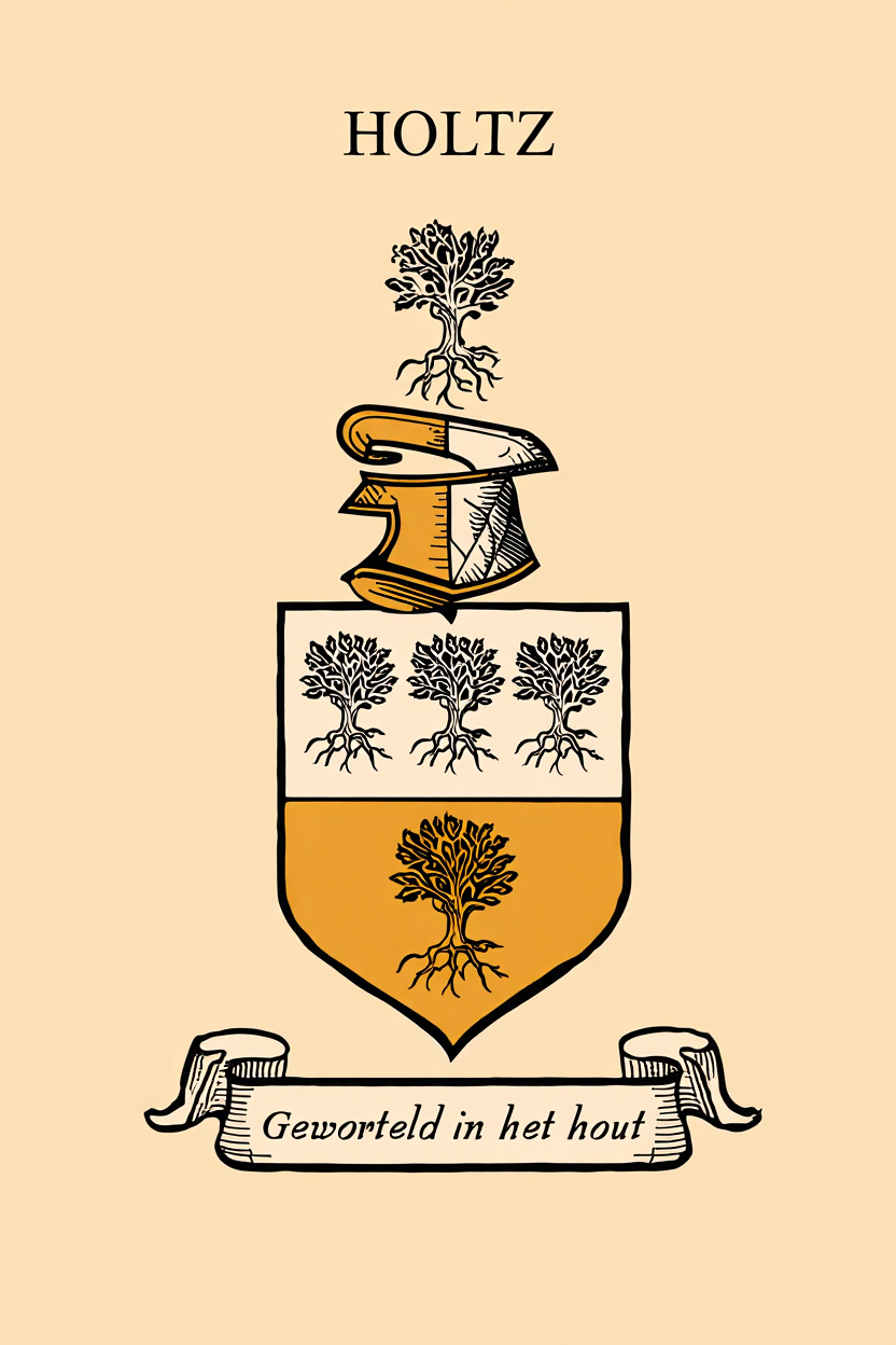 Familiewapen van de achternaam HOLTZ (vergrendeld)