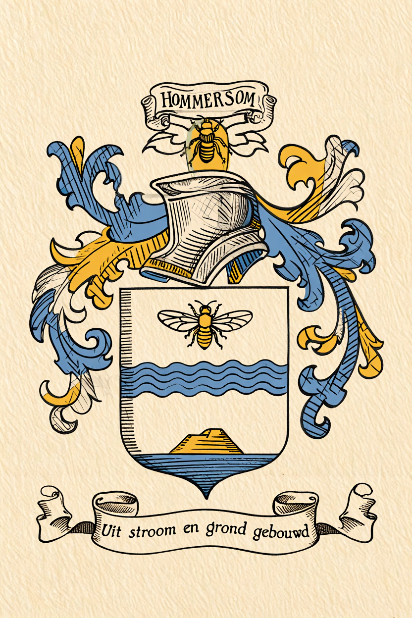 Familiewapen van de achternaam HOMMERSOM (vergrendeld)