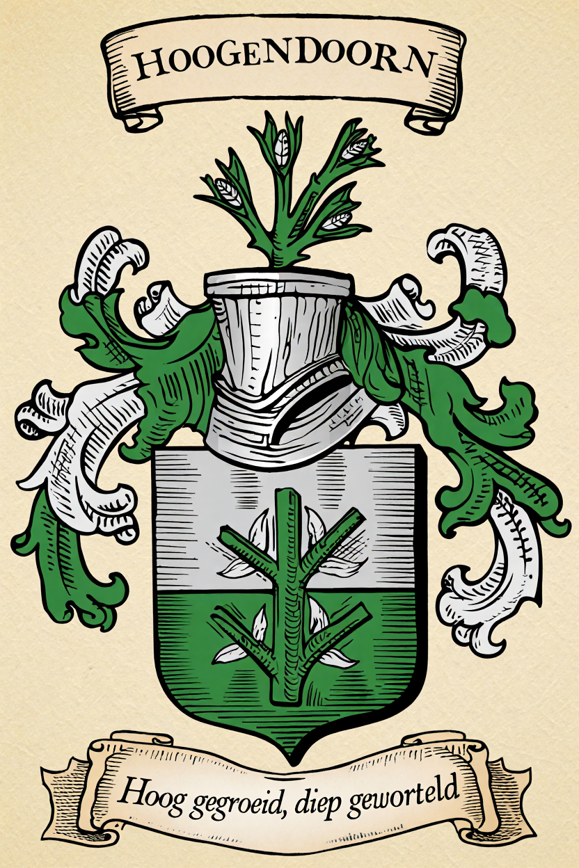 Familiewapen van de achternaam HOOGENDOORN