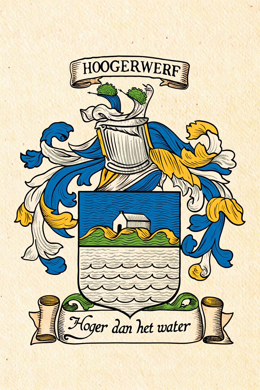 Familiewapen van de achternaam HOOGERWERF