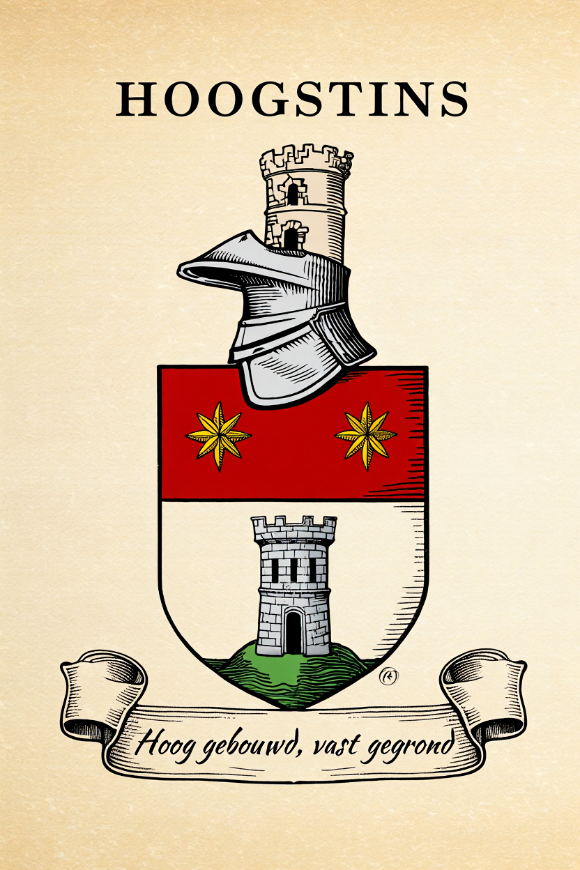 Familiewapen van de achternaam HOOGSTINS (vergrendeld)