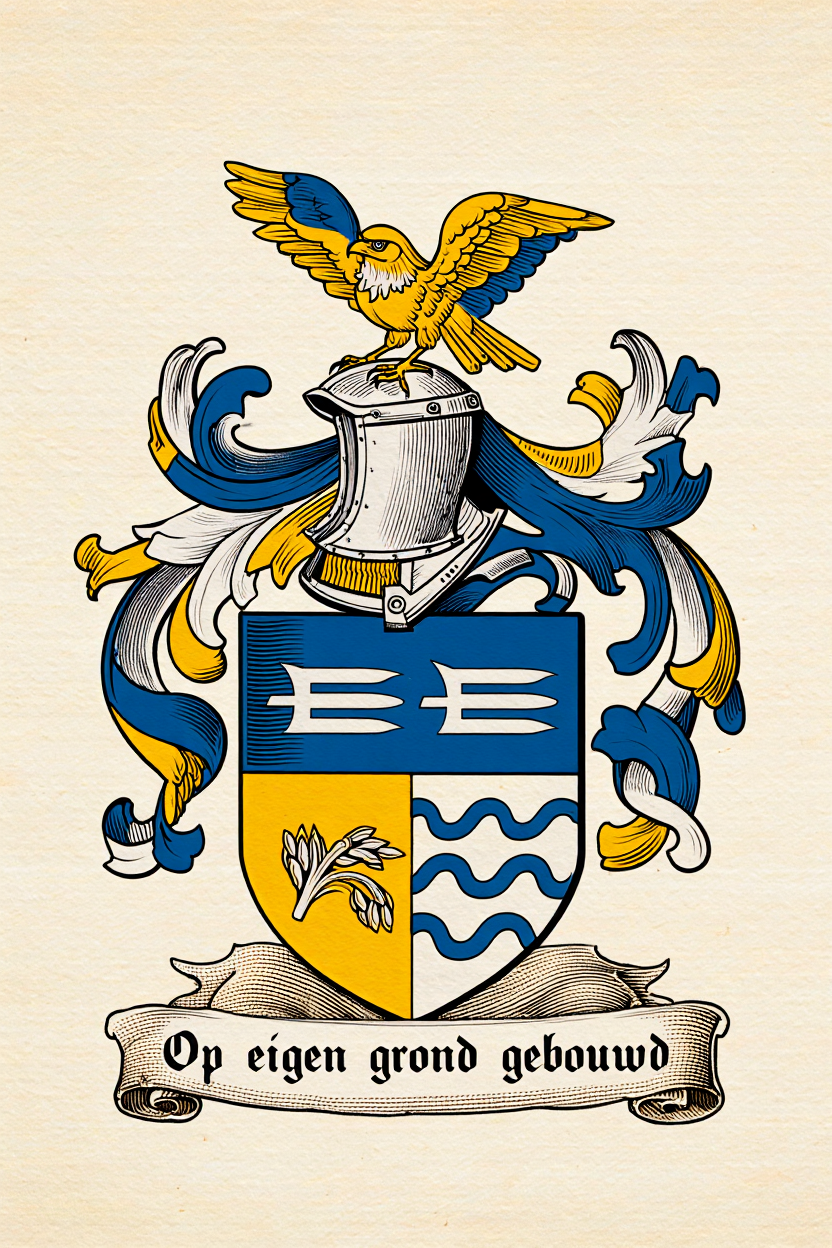 Familiewapen van de achternaam HOONSTRA (vergrendeld)