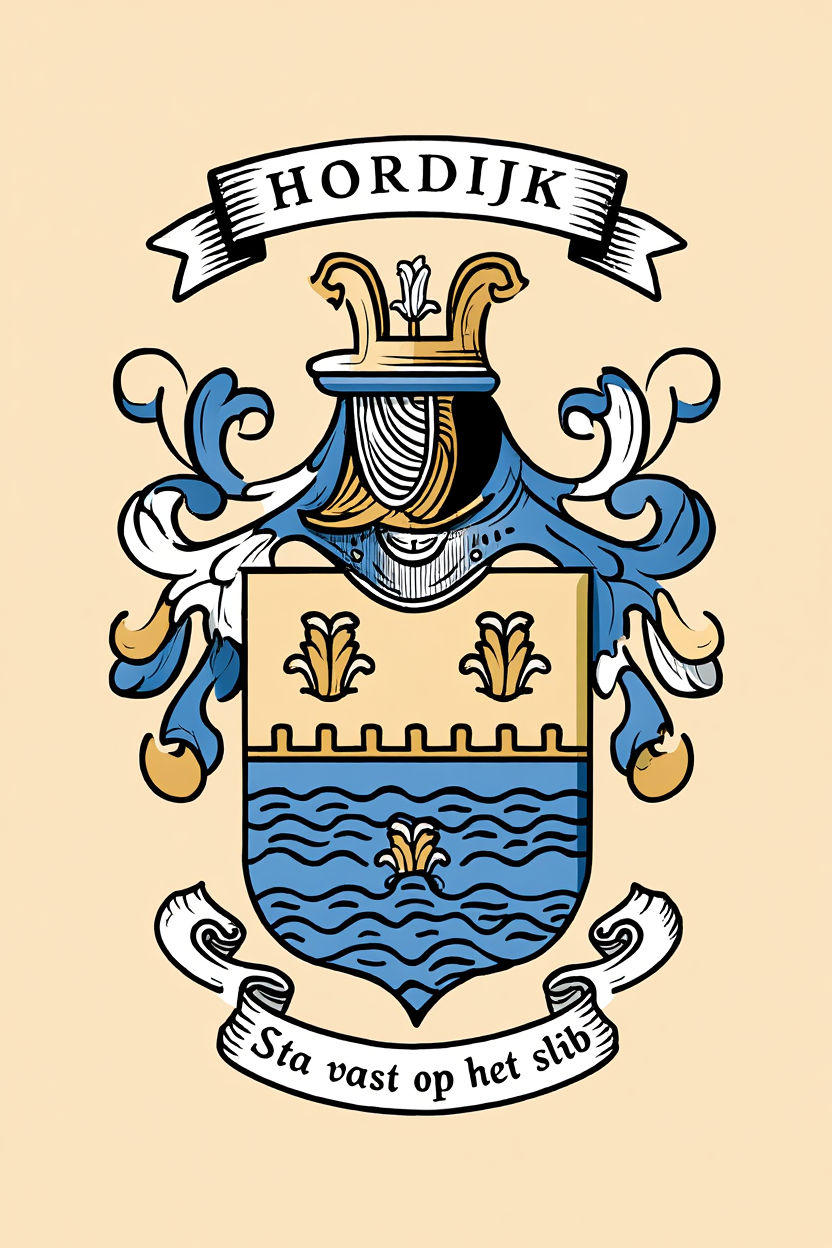 Familiewapen van de achternaam HORDIJK (vergrendeld)