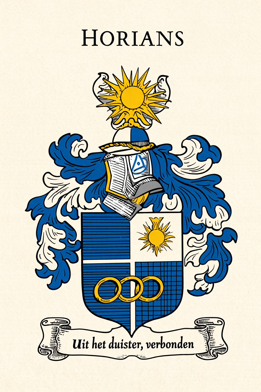 Familiewapen van de achternaam HORIANS (vergrendeld)
