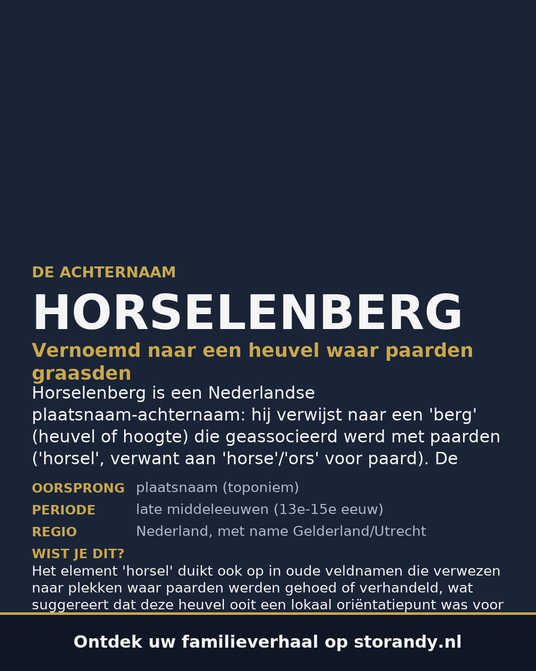Familiewapen van de achternaam HORSELENBERG