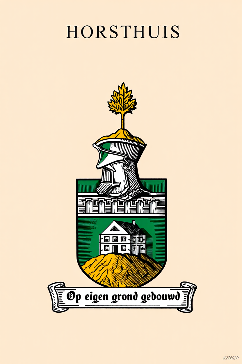 Familiewapen van de achternaam HORSTHUIS (vergrendeld)