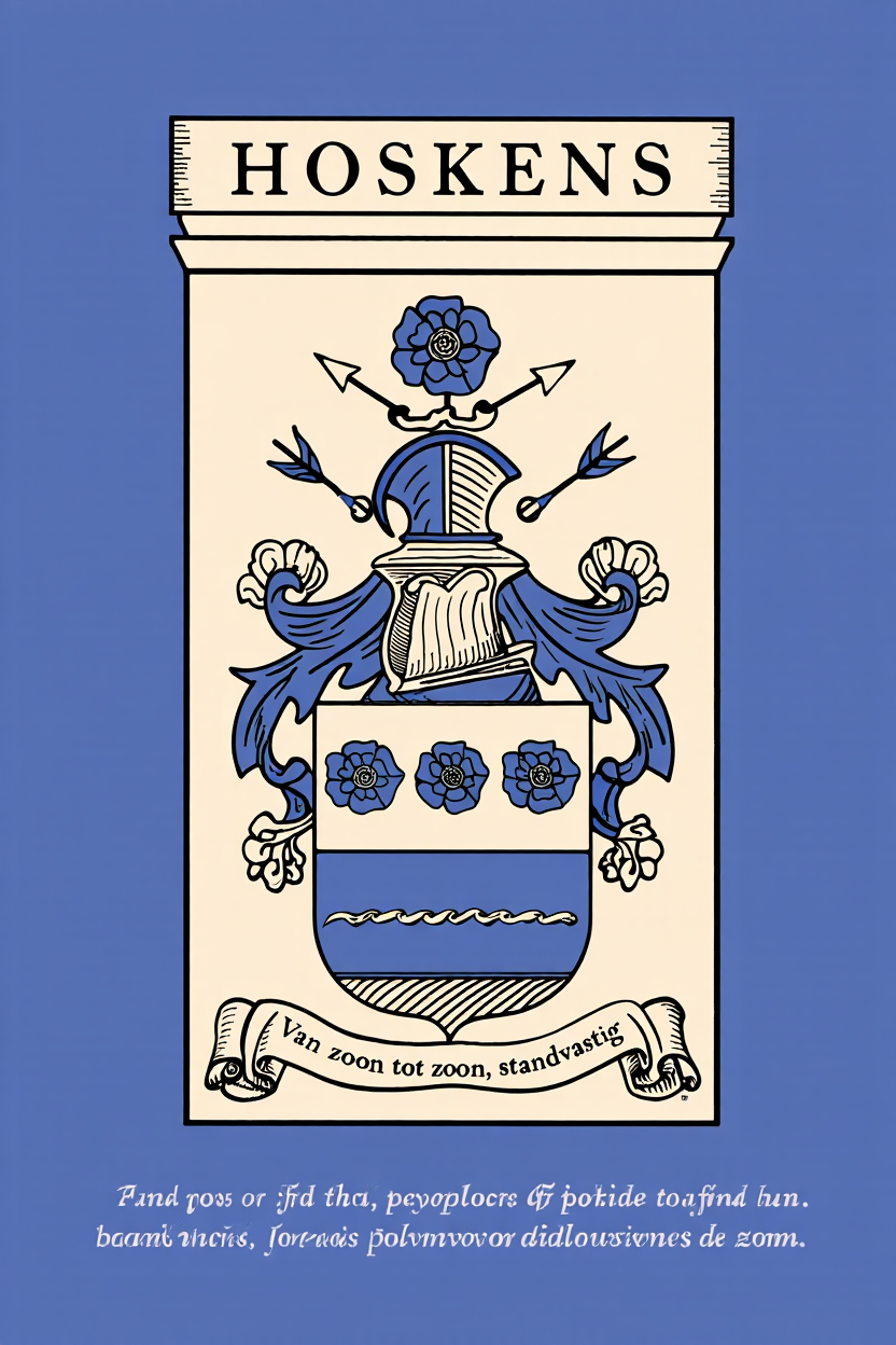 Familiewapen van de achternaam HOSKENS (vergrendeld)