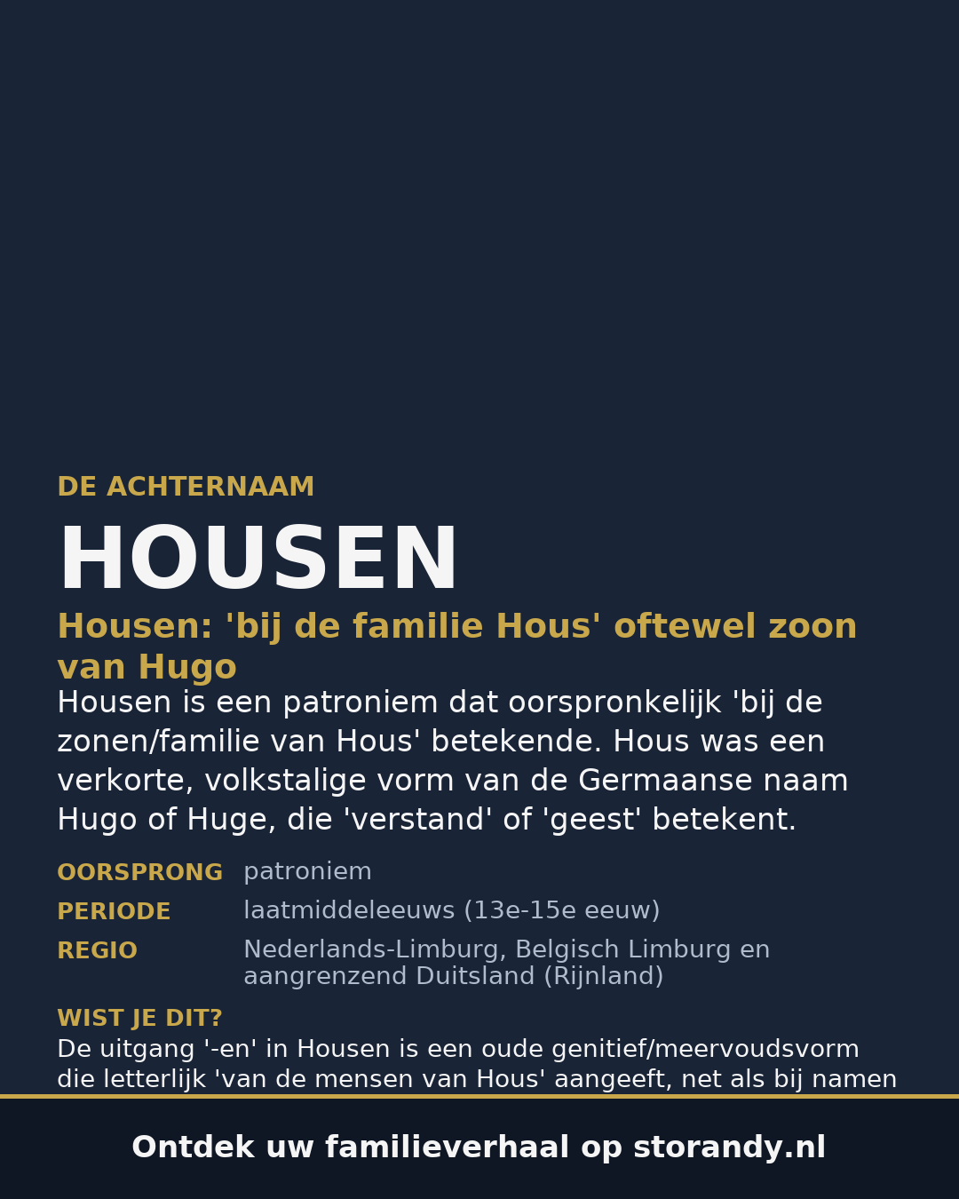 Familiewapen van de achternaam HOUSEN