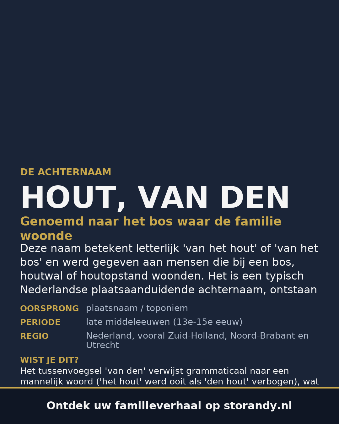 Familiewapen van de achternaam HOUT, VAN DEN