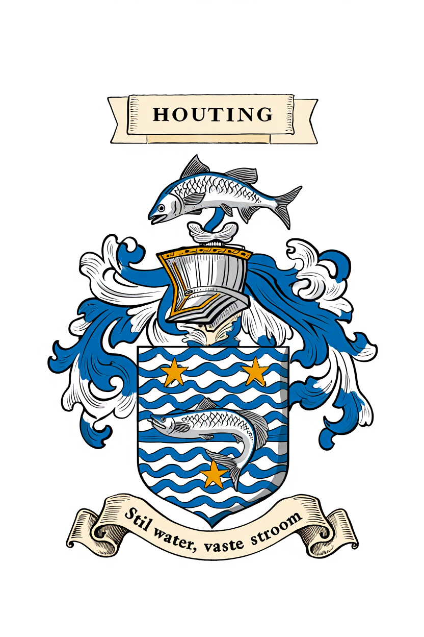 Familiewapen van de achternaam HOUTING (vergrendeld)