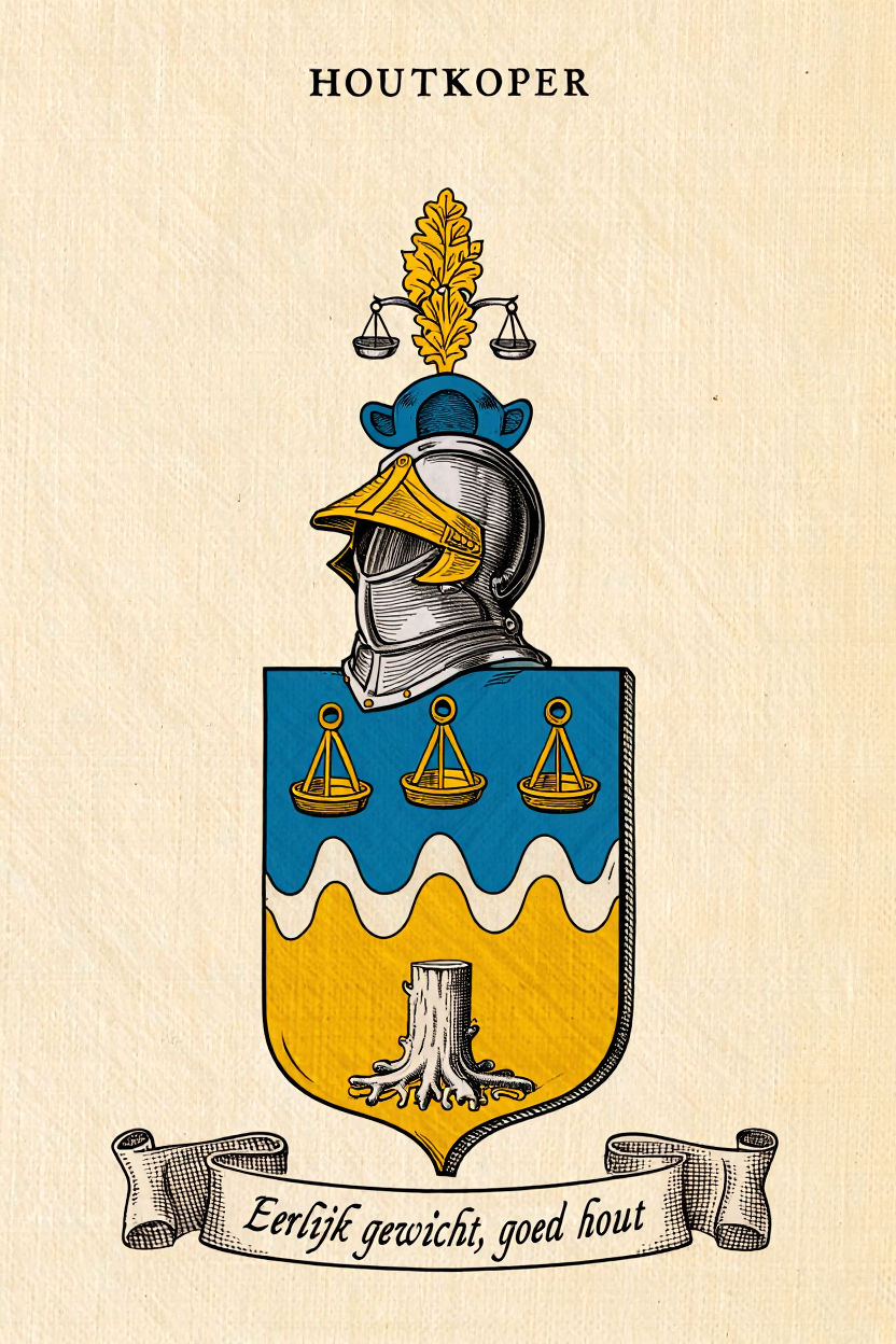 Familiewapen van de achternaam HOUTKOPER