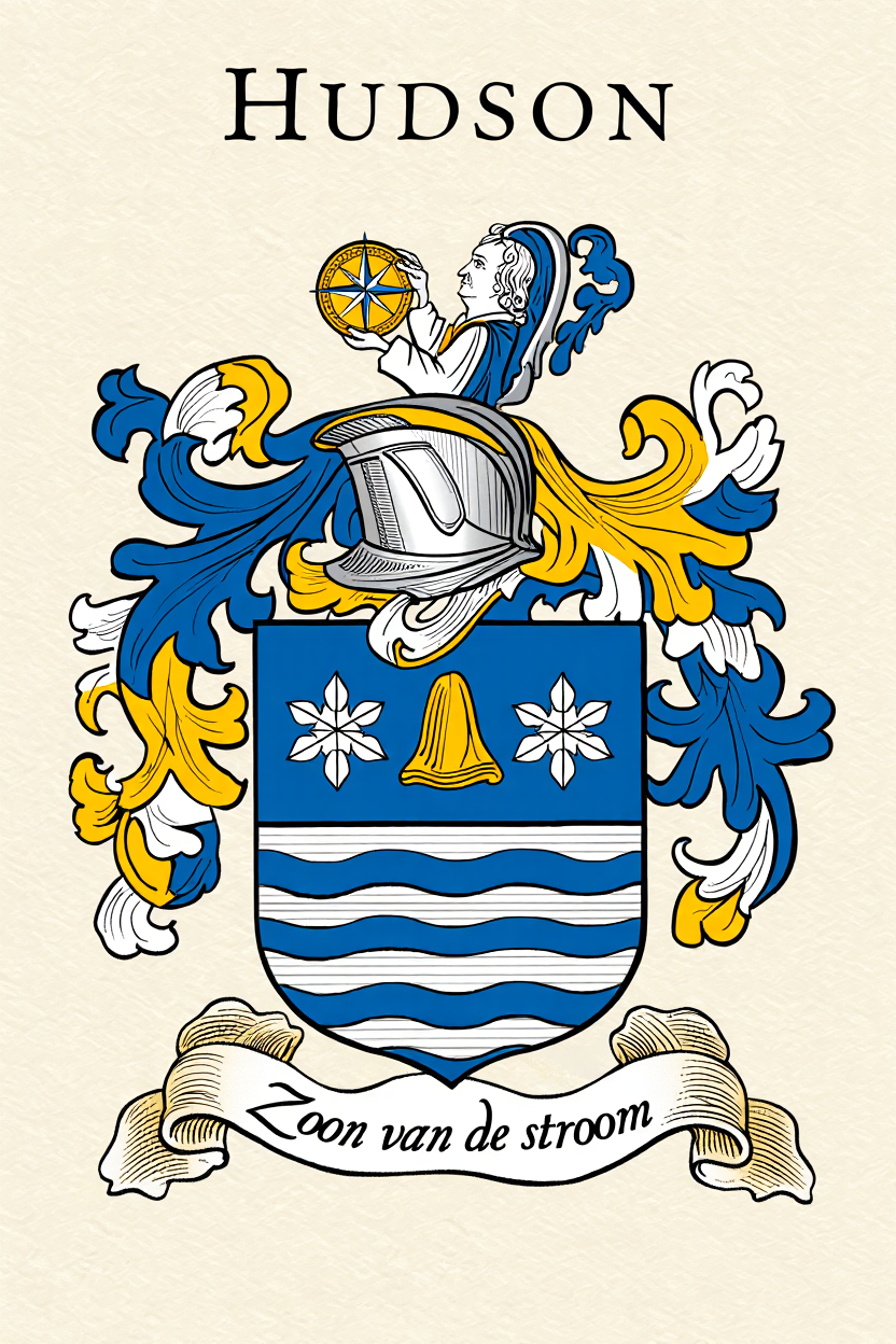 Familiewapen van de achternaam HUDSON (vergrendeld)