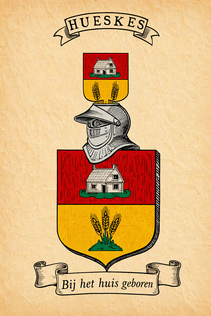 Familiewapen van de achternaam HUESKES