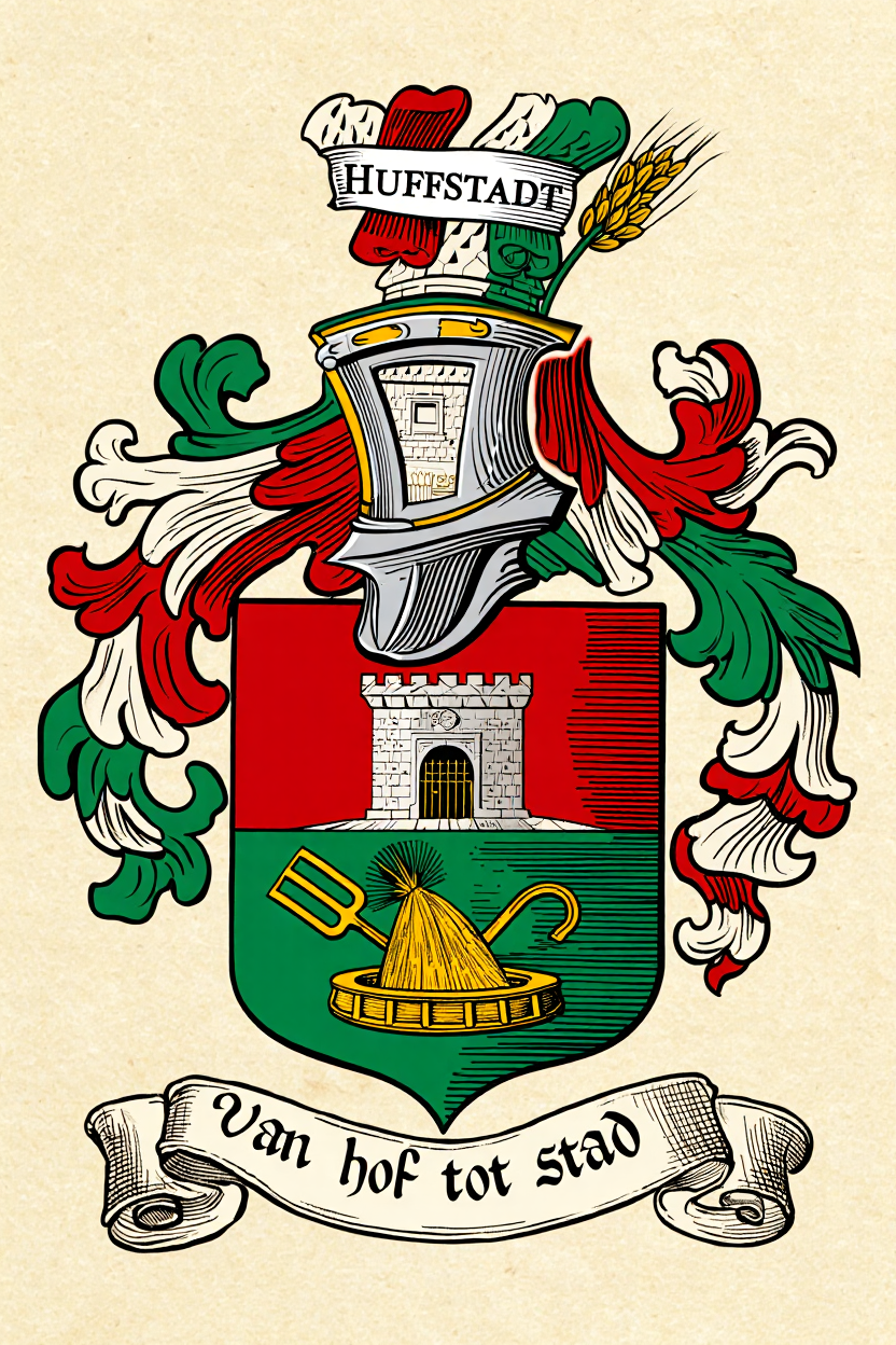 Familiewapen van de achternaam HUFFSTADT (vergrendeld)