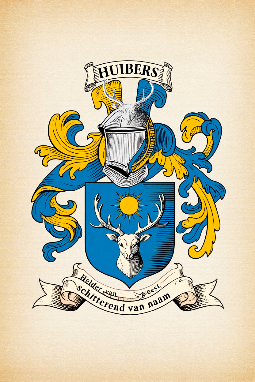 Familiewapen van de achternaam HUIBERS (vergrendeld)