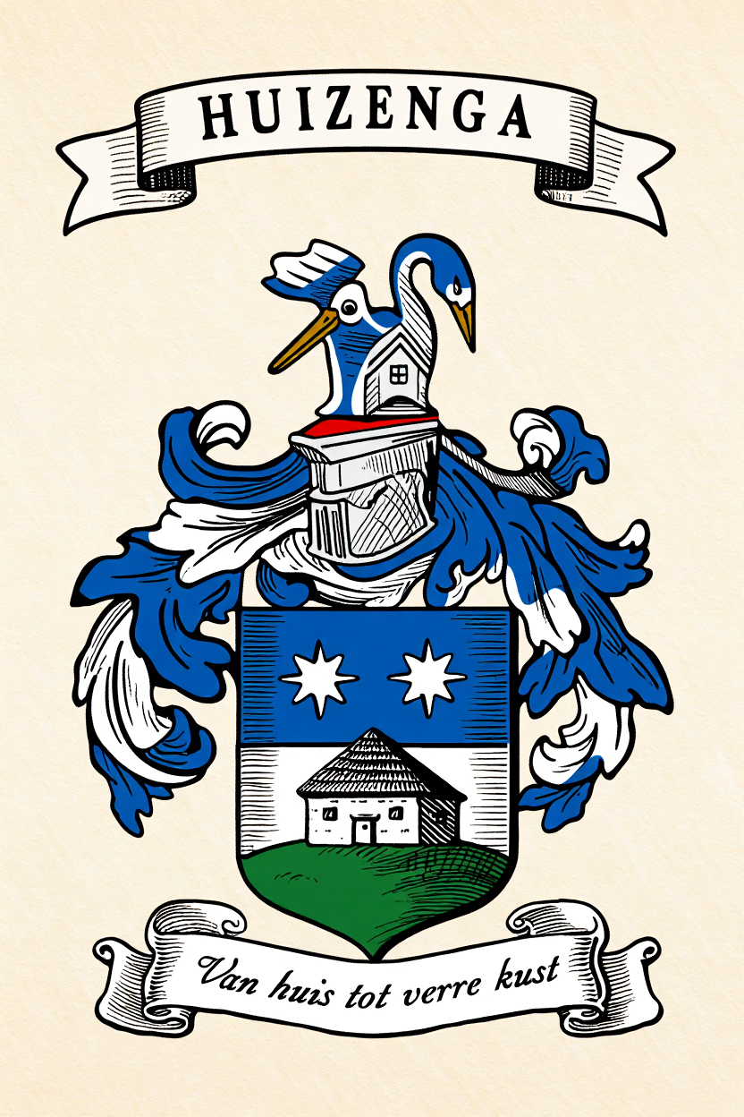 Familiewapen van de achternaam HUIZENGA