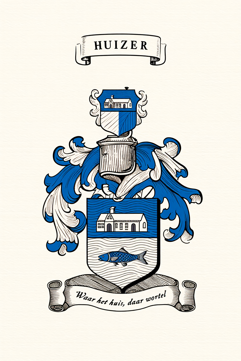 Familiewapen van de achternaam HUIZER