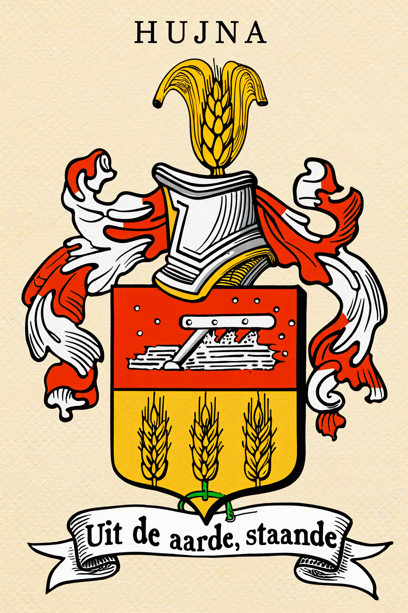 Familiewapen van de achternaam HUJNA