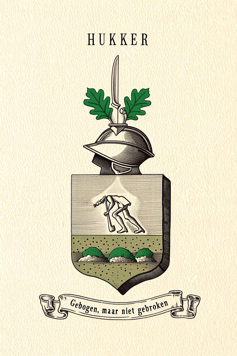 Familiewapen van de achternaam HUKKER (vergrendeld)