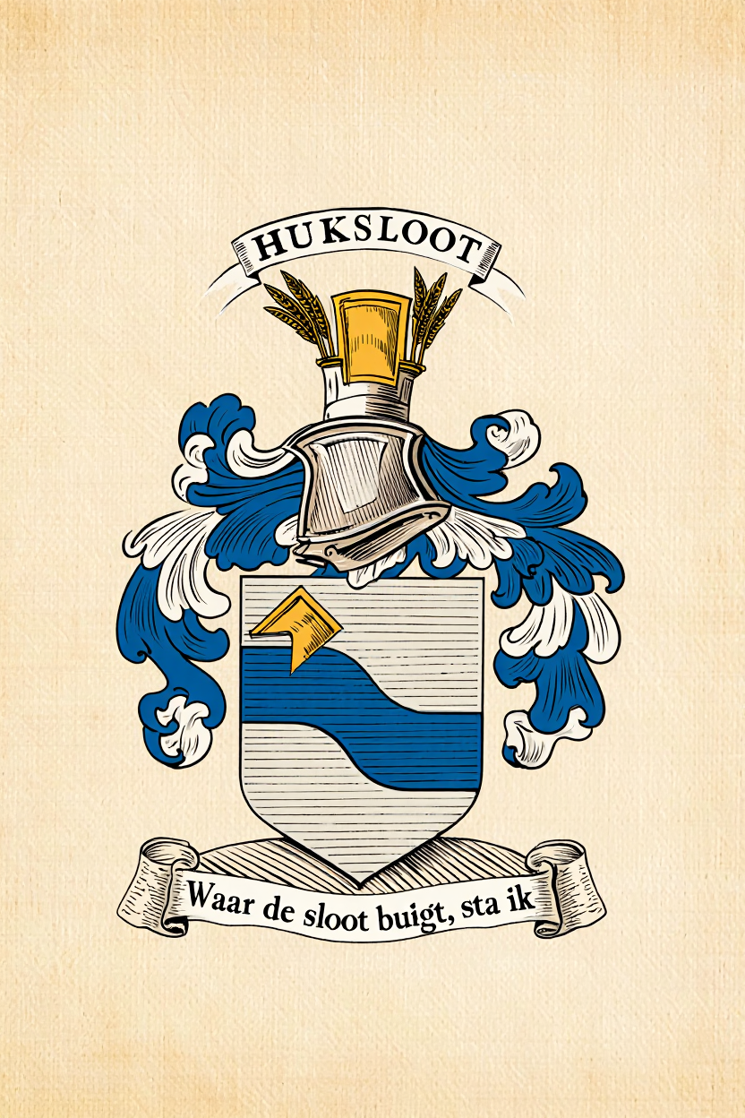 Familiewapen van de achternaam HUKSLOOT (vergrendeld)