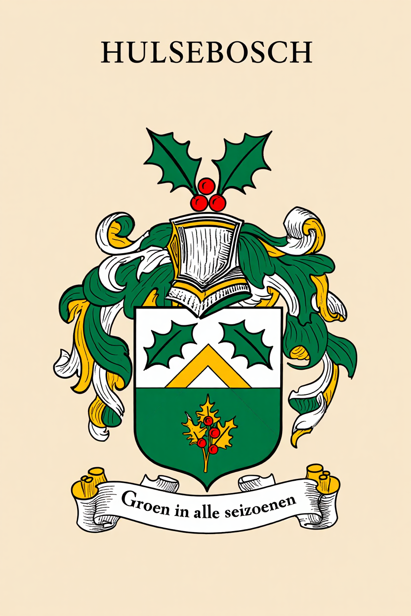 Familiewapen van de achternaam HULSEBOSCH (vergrendeld)