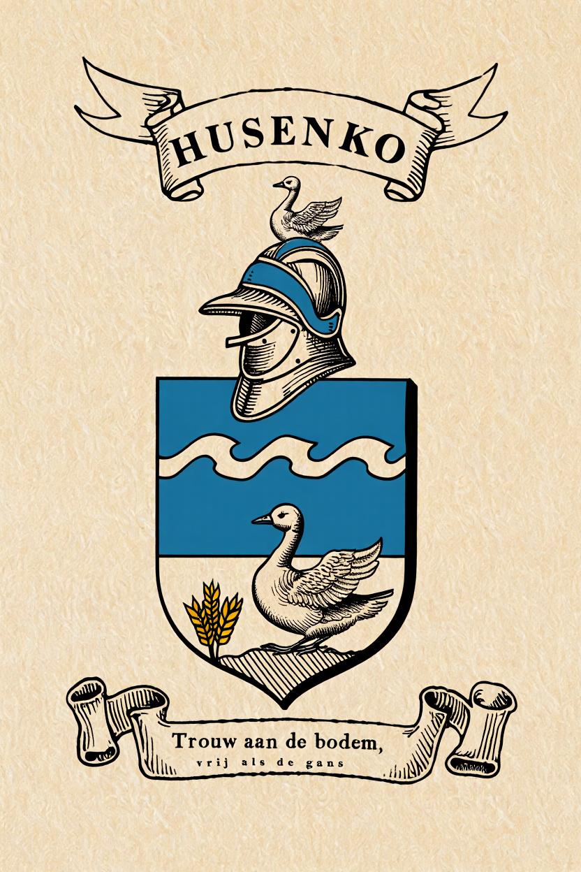 Familiewapen van de achternaam HUSENKO (vergrendeld)