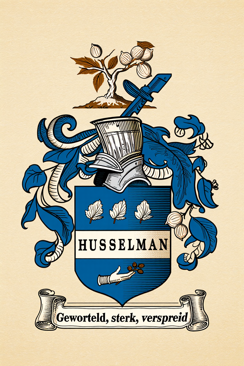 Familiewapen van de achternaam HUSSELMAN