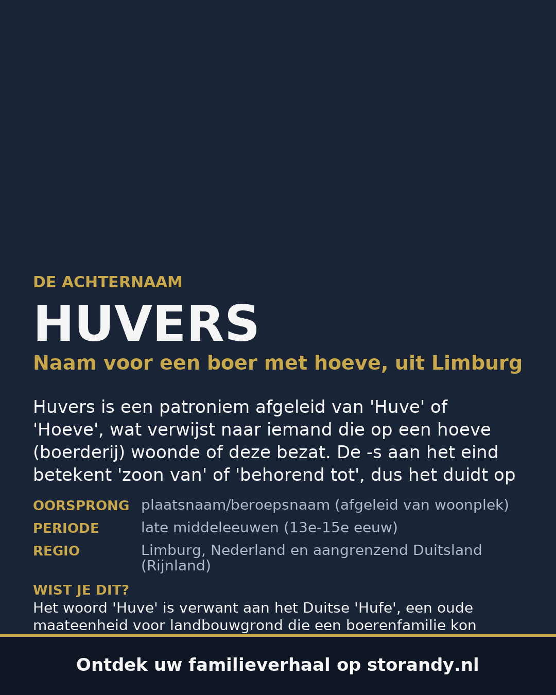 Familiewapen van de achternaam HUVERS