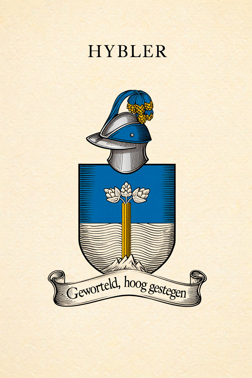 Familiewapen van de achternaam HYBLER (vergrendeld)