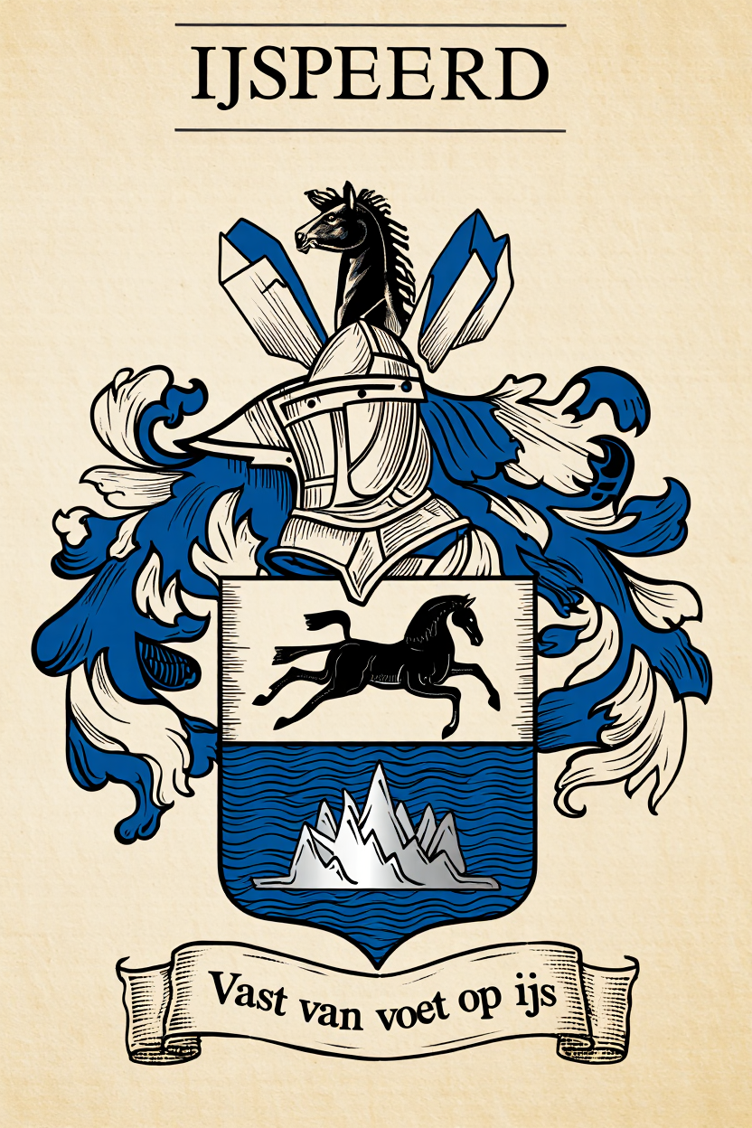 Familiewapen van de achternaam IJSPEERD (vergrendeld)