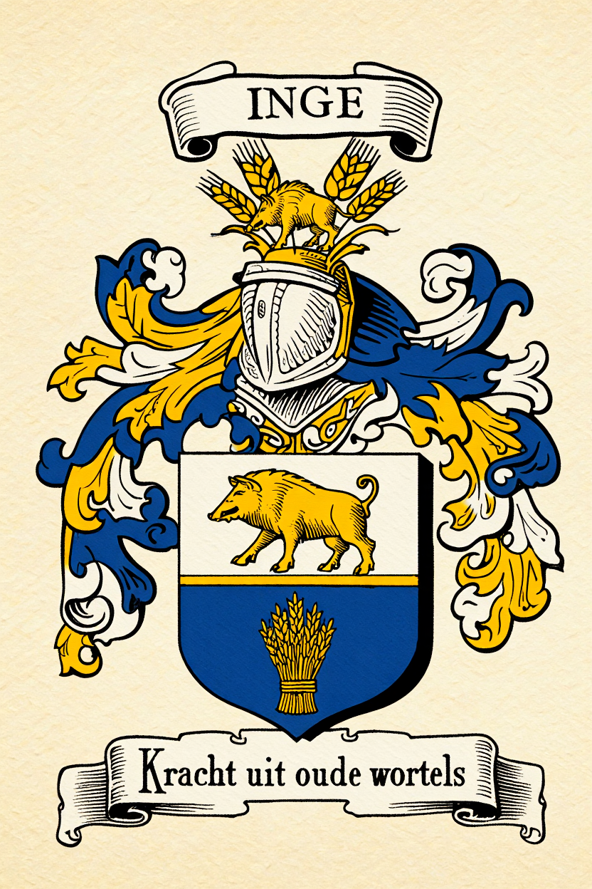 Familiewapen van de achternaam INGE (vergrendeld)