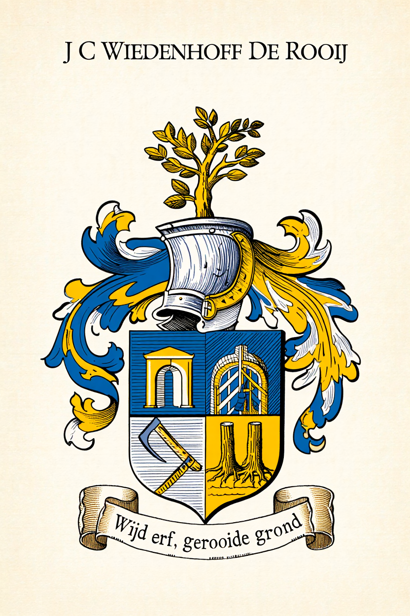 Familiewapen van de achternaam J C WIEDENHOFF DE ROOIJ