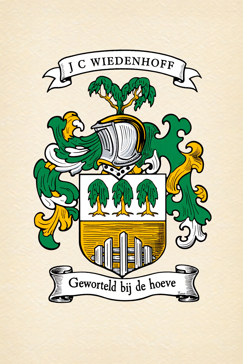 Familiewapen van de achternaam J C WIEDENHOFF