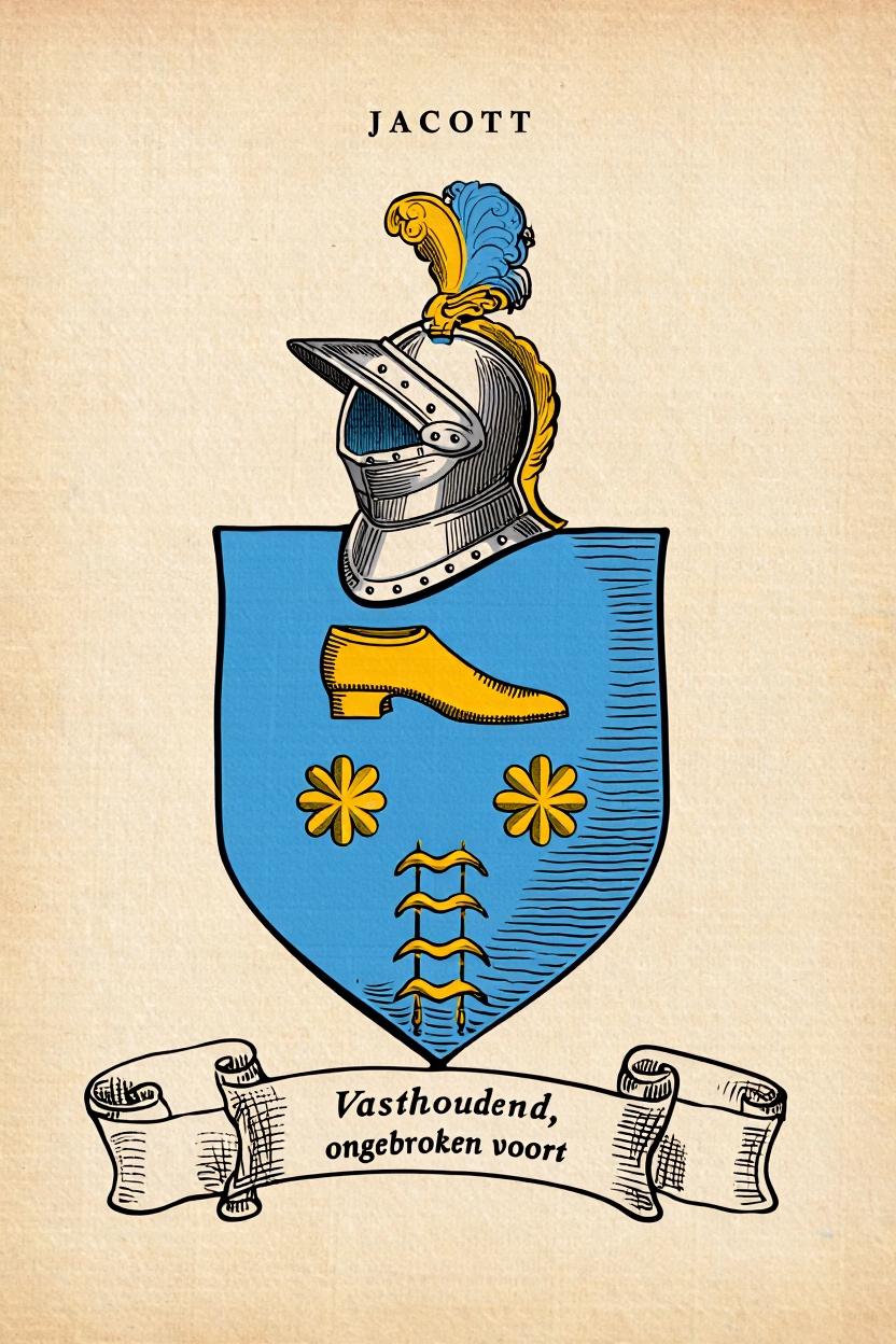 Familiewapen van de achternaam JACOTT (vergrendeld)