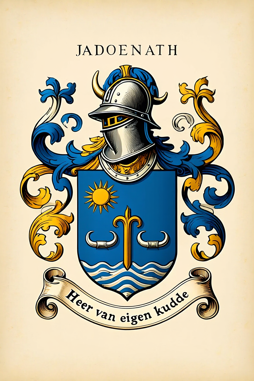 Familiewapen van de achternaam JADOENATH (vergrendeld)