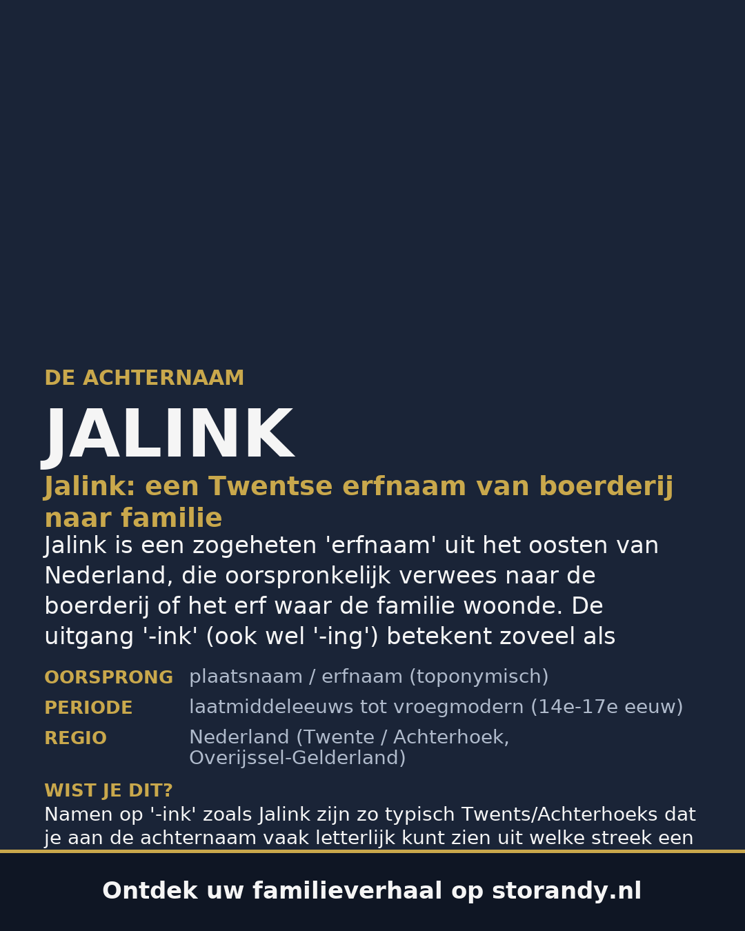 Familiewapen van de achternaam JALINK (vergrendeld)