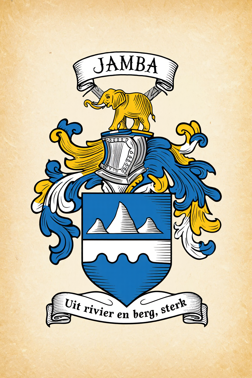 Familiewapen van de achternaam JAMBA (vergrendeld)