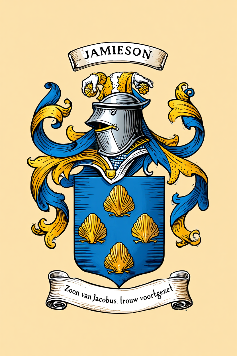 Familiewapen van de achternaam JAMIESON (vergrendeld)