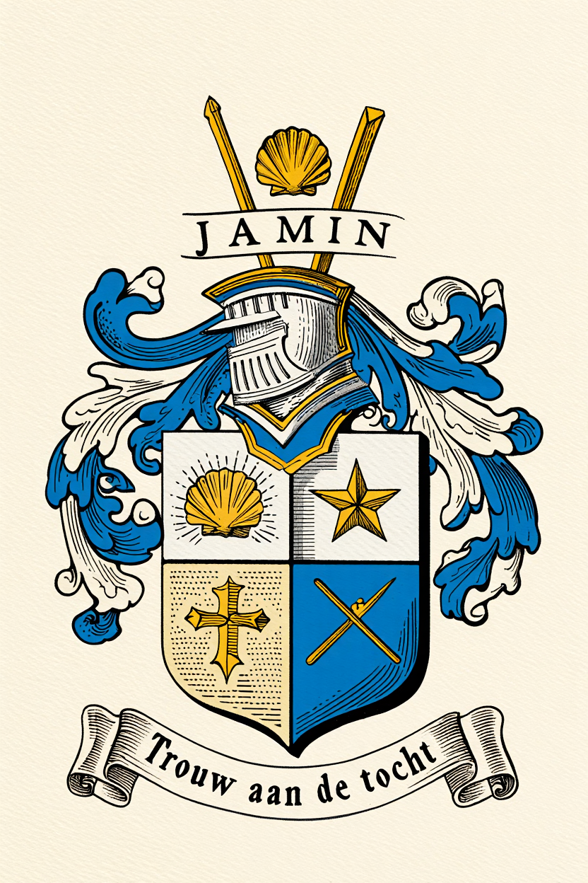 Familiewapen van de achternaam JAMIN (vergrendeld)