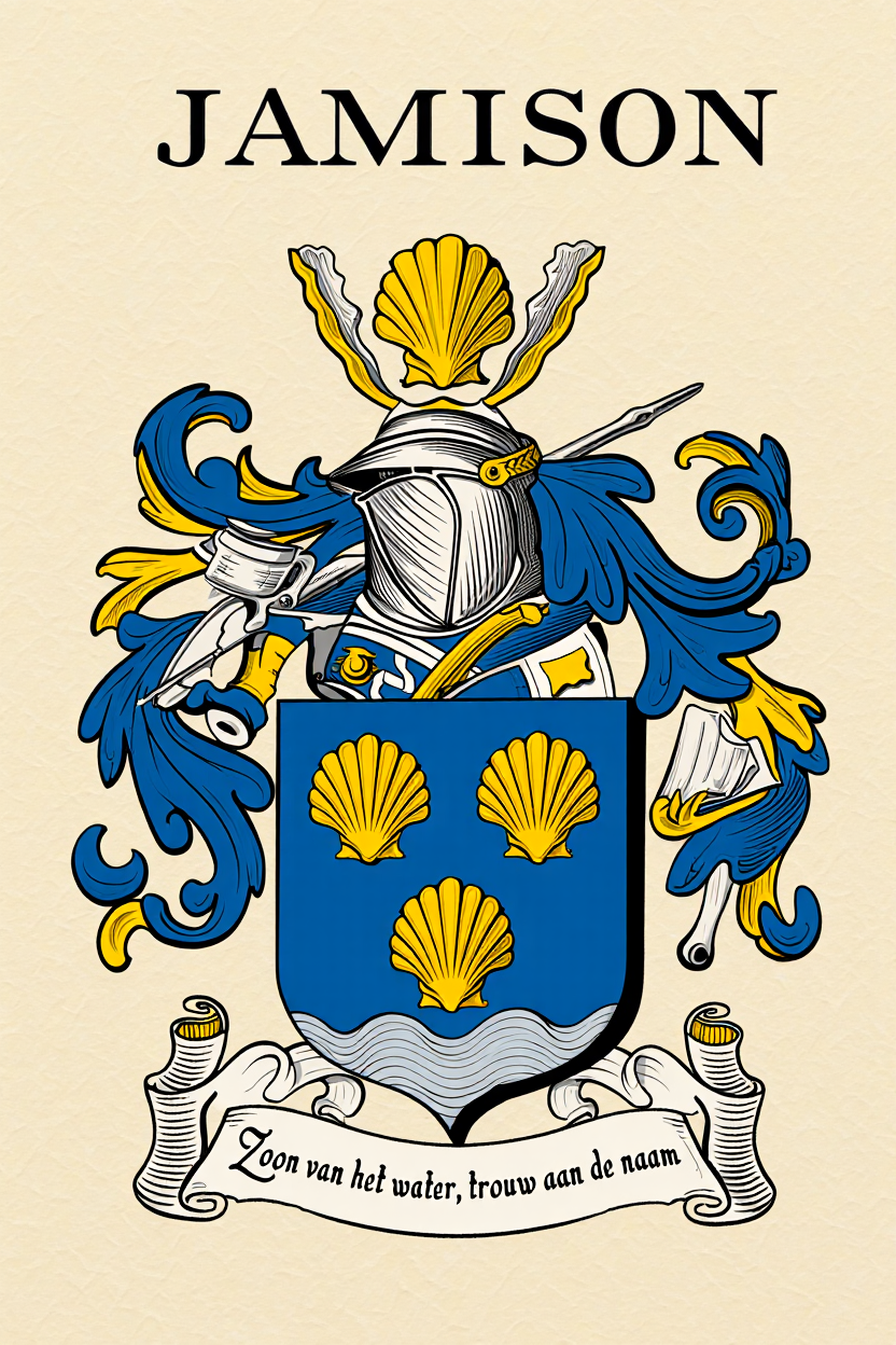Familiewapen van de achternaam JAMISON (vergrendeld)