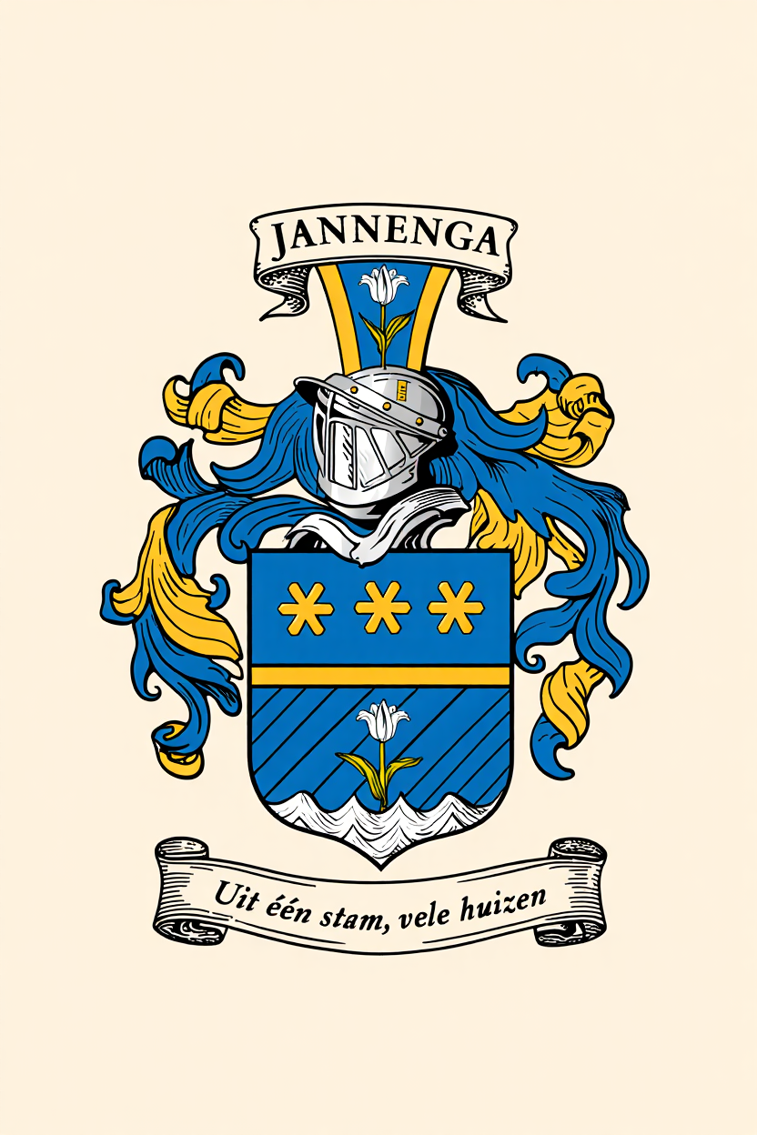 Familiewapen van de achternaam JANNENGA (vergrendeld)