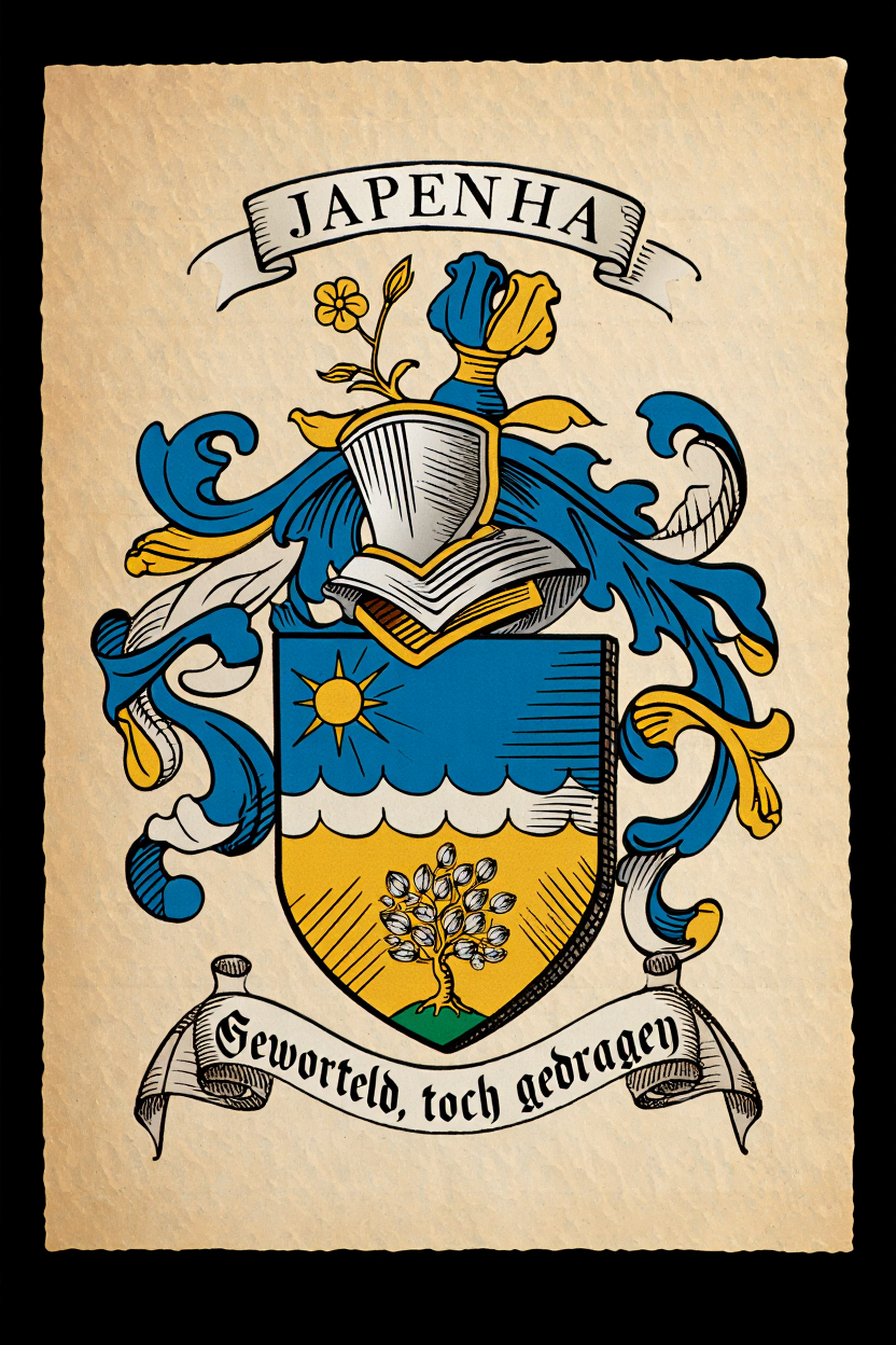 Familiewapen van de achternaam JAPENHA (vergrendeld)