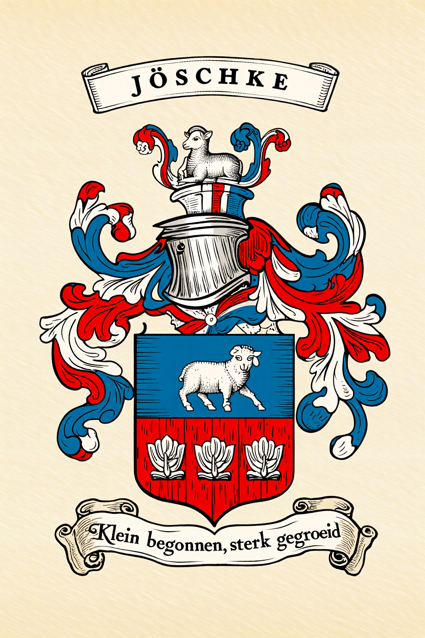 Familiewapen van de achternaam JÄSCHKE (vergrendeld)