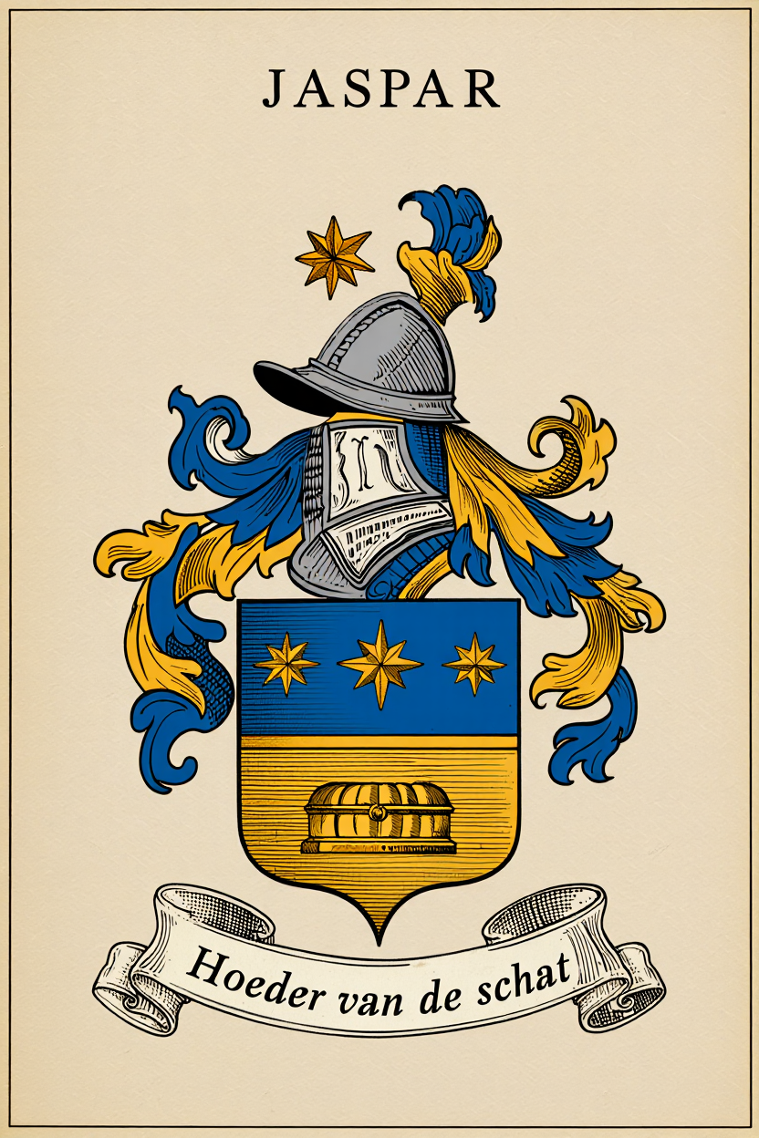 Familiewapen van de achternaam JASPAR (vergrendeld)