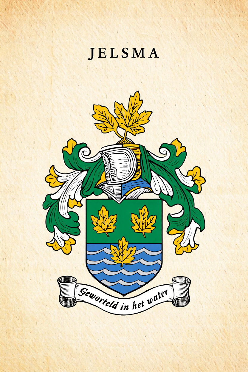 Familiewapen van de achternaam JELSMA
