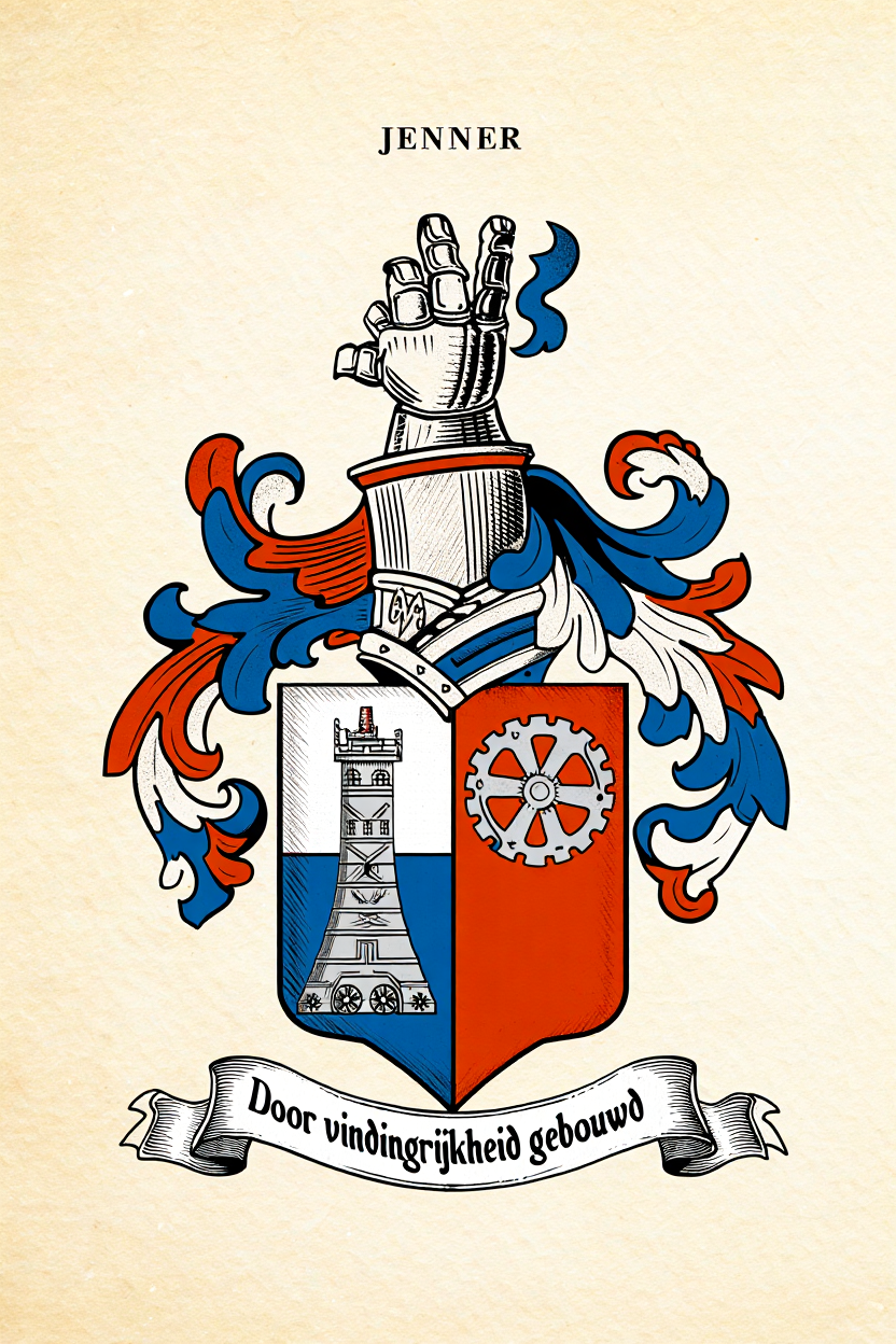 Familiewapen van de achternaam JENNER (vergrendeld)