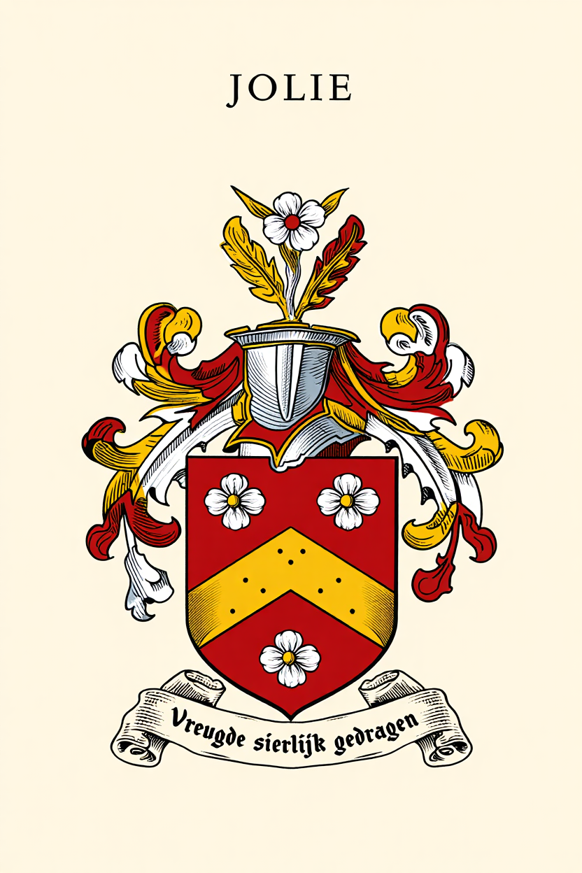 Familiewapen van de achternaam JOLIE (vergrendeld)